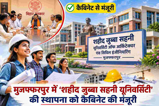 मुजफ्फरपुर में 'शहीद जुब्बा सहनी यूनिवर्सिटी' की स्थापना को कैबिनेट की हरी झंडी